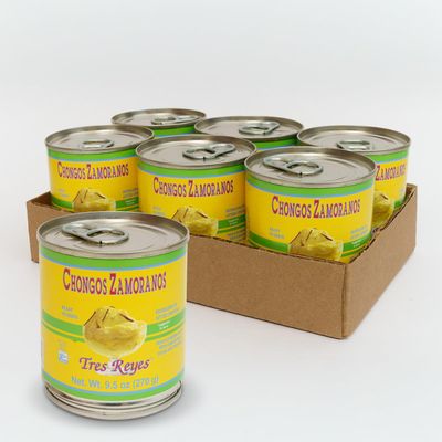 Tres Reyes Authentic Mexican Chongos Zamoranos Gummy Candy, 57oz (6 pack of 9.5oz cans)