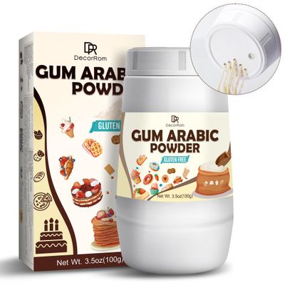 Gum Arabic Powder 3.5oz - 100% Pure Acacia Gum Powder, Premium Arabic Gum Food Grade Thickener for Baking, Watercolor Binder, Cosmetics, Gum Arabic for Ice Cream, Gum, Cake, Yogurt, Drinks and More