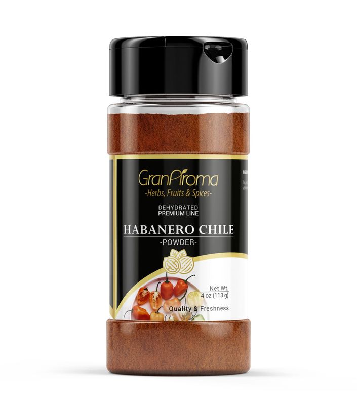 GranAroma Habanero Chile Powder, 4 oz, Hot &amp; Spicy, Soups &amp; Sauces