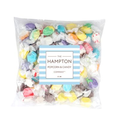 Salt Water Taffy Assorted Mix, 2 Pound Bulk Bag, 10 Assorted Flavors, Individually Wrapped Taffy Candy