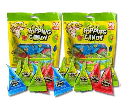 Warheads SOUR Candy Collection By Lyza&#39;s Sweets &amp; Treats (Pack of 2, Sour Popping Candy (30ct Variety Bag))