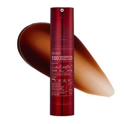 VT COSMETICS Red Booster Reedle Shot 100, Spicule Microneedling Serum for Wrinkle Care, Anti-aging with Dragon&#39;s Blood, Exfoliation, Exosome Serum for Glass Skin, Korean Skin Booster 1.69 fl oz (50ml)
