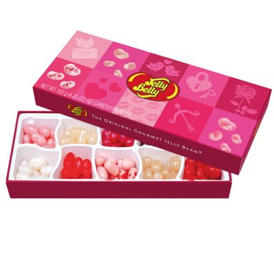 Jelly Belly 10 Flavor Assortment Valentine&#39;s Day Gift Box, Multi Colored Jelly Bean Candies, 4.25 Ounces