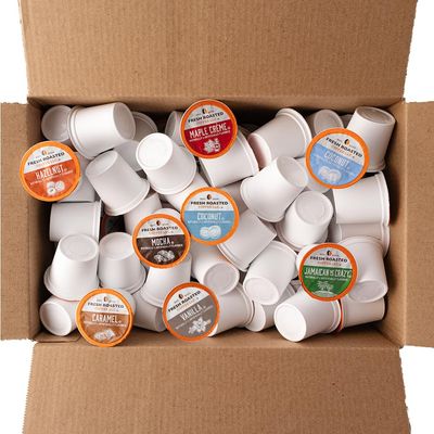 Fresh Roasted Coffee, The Great Eight, Flavored Coffee Pod Variety Pack, K-Cup Compatible, 96 Count