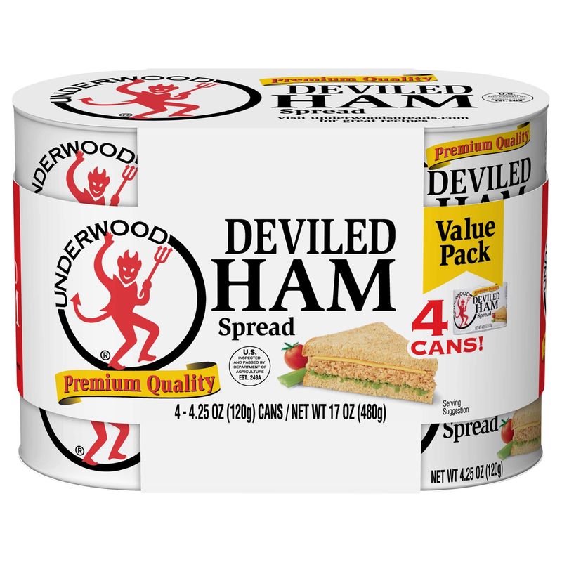 Underwood Deviled Ham Meat Spread, 4.25 Ounce (Pack of 4)