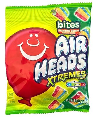 Airheads Candy Xtremes Bites Sweetly Sour, Rainbow Berry, Non Melting, Great for Holiday, Party, Concessions (3.8 oz) 3 bags Bundled with a Soko Smiles Thank you Mint.