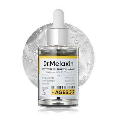 Dr.Melaxin Oyster Pep3 Renewal Ampoule for Plumping, Anti Aging, Hydrating Face Visibly Smooth and Glowy Skin, Korean Skincare, 1.01 fl oz(30ml)