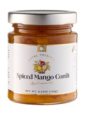 Gourmanity Spiced Mango Chutney, Moderately Hot and Spicy, Pair with Crackers and Cheese or in your Favorite Sauce, All Natural, Non-GMO, Product of Belgium, 6.35oz