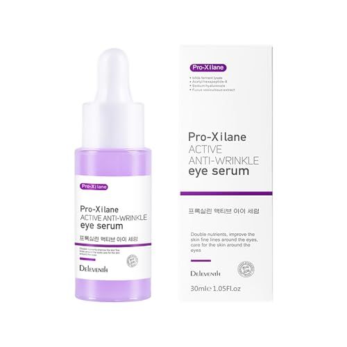 DEleventh Korean Brand Pro-Xilane Active Anti-Wrinkle Eye Serum 30ml / Anti-Aging, Reduces Puffiness, Dark Circles, &amp; Firms Skin, Hydrating, Brightening, and Revitalizing Formula for Youthful Eyes