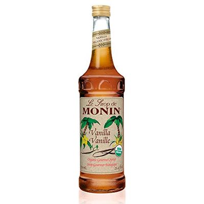 Monin - Organic Vanilla Syrup, Naturally Smooth Sweetness, Great for Coffee, Shakes, and Cocktails, Gluten-Free, Non-GMO (750 ml)