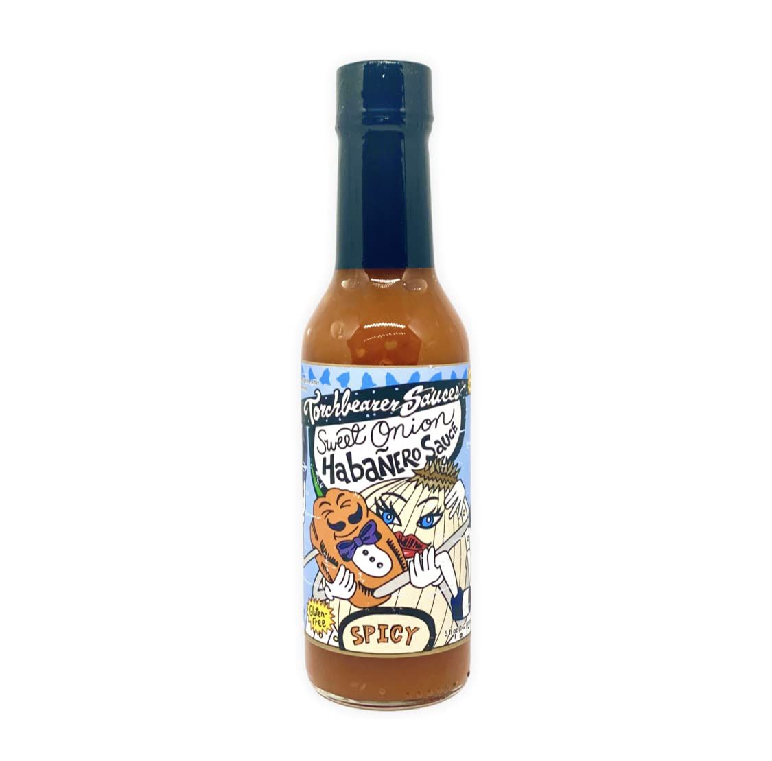 Torchbearer Sauces Sweet Onion Habanero (Spicy), 5 Ounces, All Natural, Vegan, Extract-Free, Made in USA and Featured on Hot Ones! (5 oz, 1)