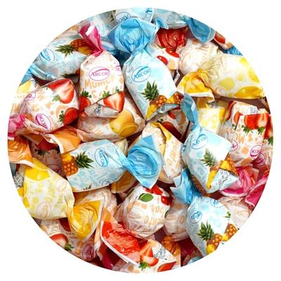Arcor Fruit Filled Candy, 5 Pound Arcor Candy (Approx. 300 pcs.), Fruit Filled Hard Candy Individually Wrapped, The Hampton Popcorn &amp; Candy Company