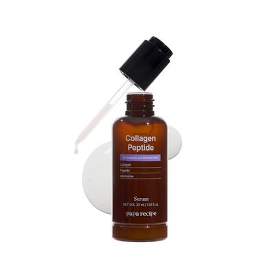 Papa Recipe Collagen Peptide Serum, Hydration &amp; Moisture Boosting Facial Serum for Fine Lines &amp; Wrinkles, Plump &amp; Firm Sagging Skin, 30ml/2.3oz, Korean Skincare