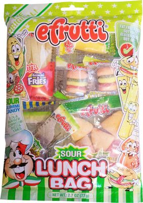 E.Frutti Gummi Lunch Box Sour Gummy Candy, 2.7 Ounce, 7 Pieces