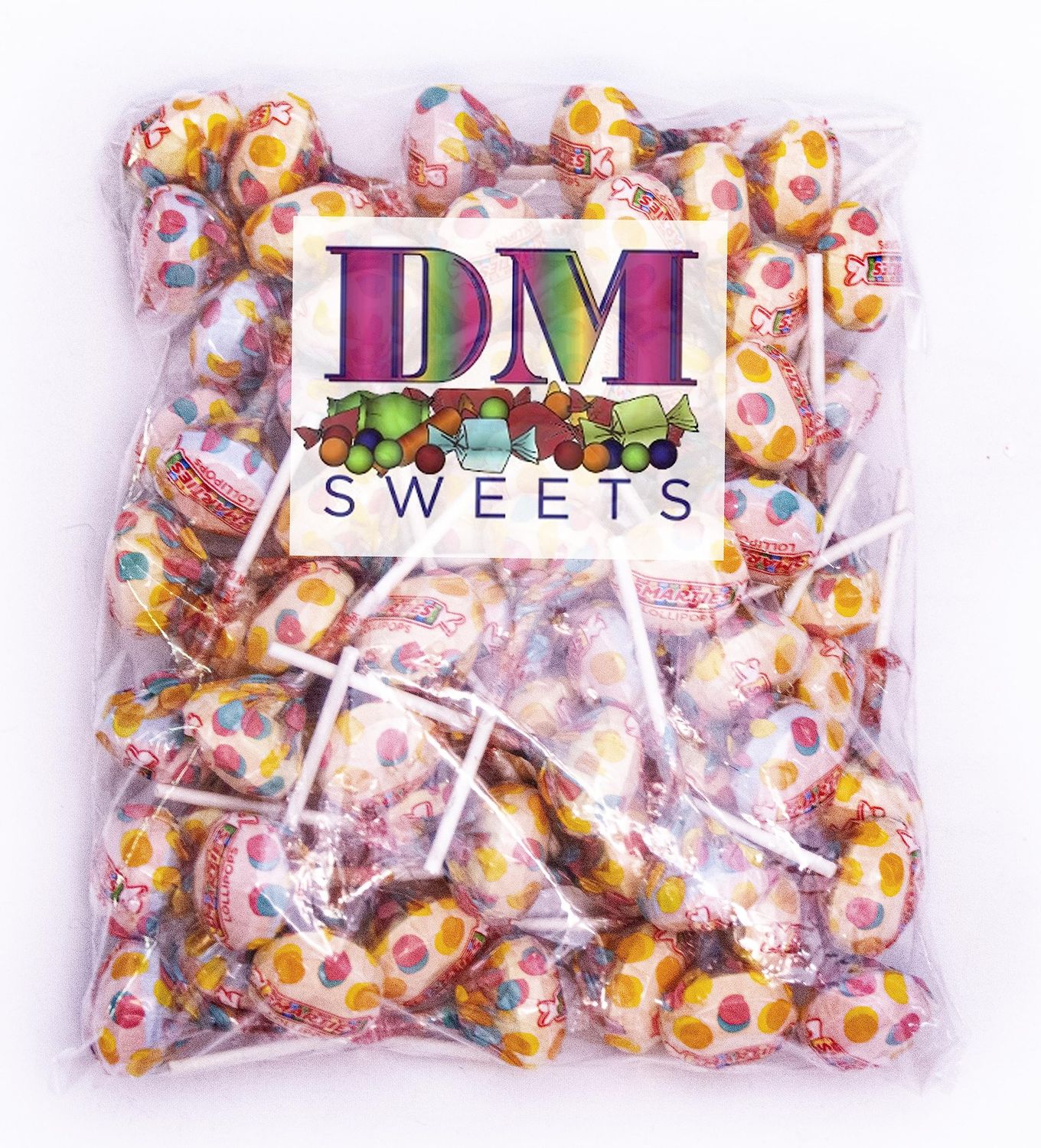 Smarties Pops - 2 lbs of Sweet Sugary Sour individually Wrapped Lollipops