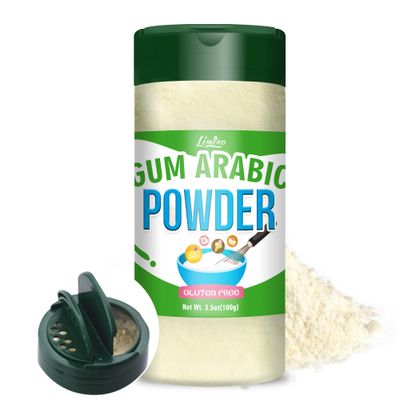 Gum Arabic Powder, 3.5oz 100% Pure Gum Arabic Powder, Food Grade Acacia Gum Powder for Watercolor Paint Binder, Baking, Cosmetics, Gum Arabic Thickener for Ice Cream, Cake, Gum, Yogurt, Cocktails