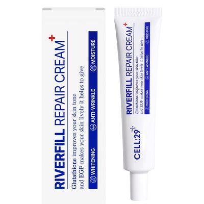 CELL29 RIVERFILL REPAIR CREAM EGF Centella Niacinamide Deep Wrinkle Moisturizer Anti Aging Rejuvenation Crows Feet Glass Skin Korean Skincare Skin Barrier Day &amp; Night Routine 1.35 fl.oz (40ml)