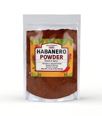 Unpretentious Habanero Powder, Hot &amp; Spicy, Chili &amp; Sauces, Mexican Cuisine (1 Pound)