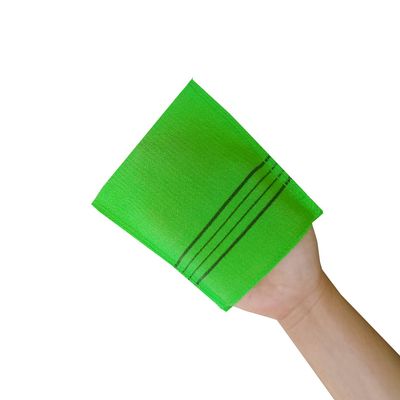 NOPIGO Korean Asian Exfoliating Bath Washcloth Mitt for Remove Dead Skin.Exfoliating Body Scrubber.Exfoliating Gloves for Body Scrub (Green 8)