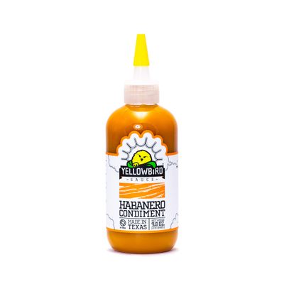 Habanero Hot Sauce by Yellowbird Foods, All Natural, Non-GMO, 9.8 oz bottle, 6-Pack