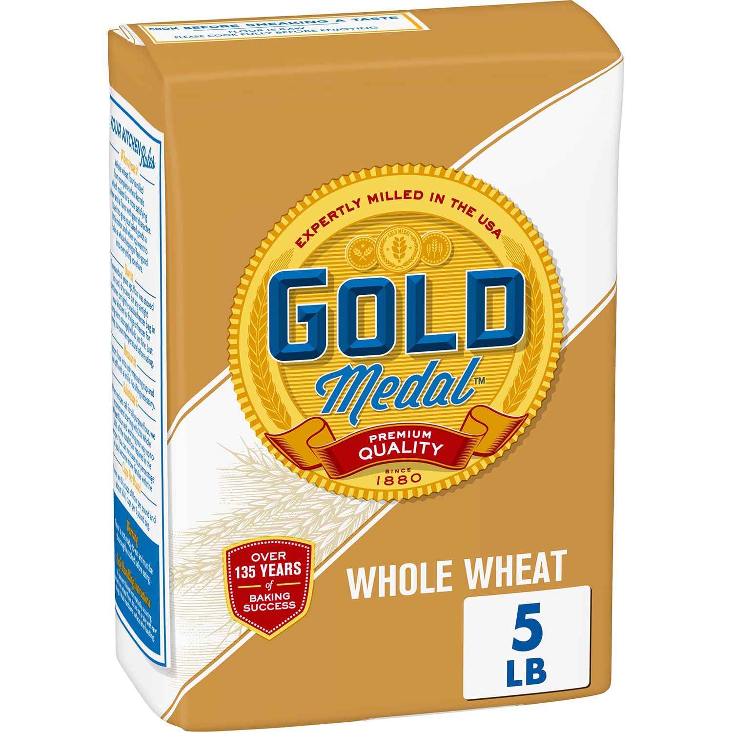 Gold Medal Premium Quality All Natural Whole Wheat Flour, 5 lb