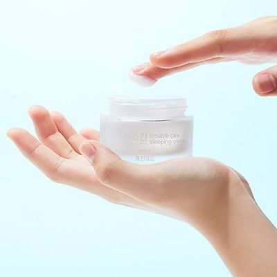 CRAZY SKIN Skin Repair Trouble Care Overnight Sleeping Face Mask 1.76oz Overnight Facial Cream Moisturizer for Acne-Prone Skin Pore Minimizer Cream Mask with Eggplant Extract, Salicylic acid