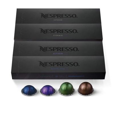 Nespresso Capsules Vertuo, Dark Assortment Variety Pack, Dark Roast Coffee &amp; Espresso, 40-Count Coffee &amp; Espresso Pods, Brews 7.8 oz. and 1.35oz.