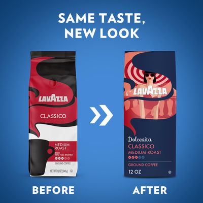 Lavazza Dolcevita Classico Ground Coffee 6 Bags of 12oz, Medium Roast, Rich and Full-bodied, Intensity 3/5, Arabica and Robusta, Ideal for Drip Brewers, (Pack of 6) - Package May Vary