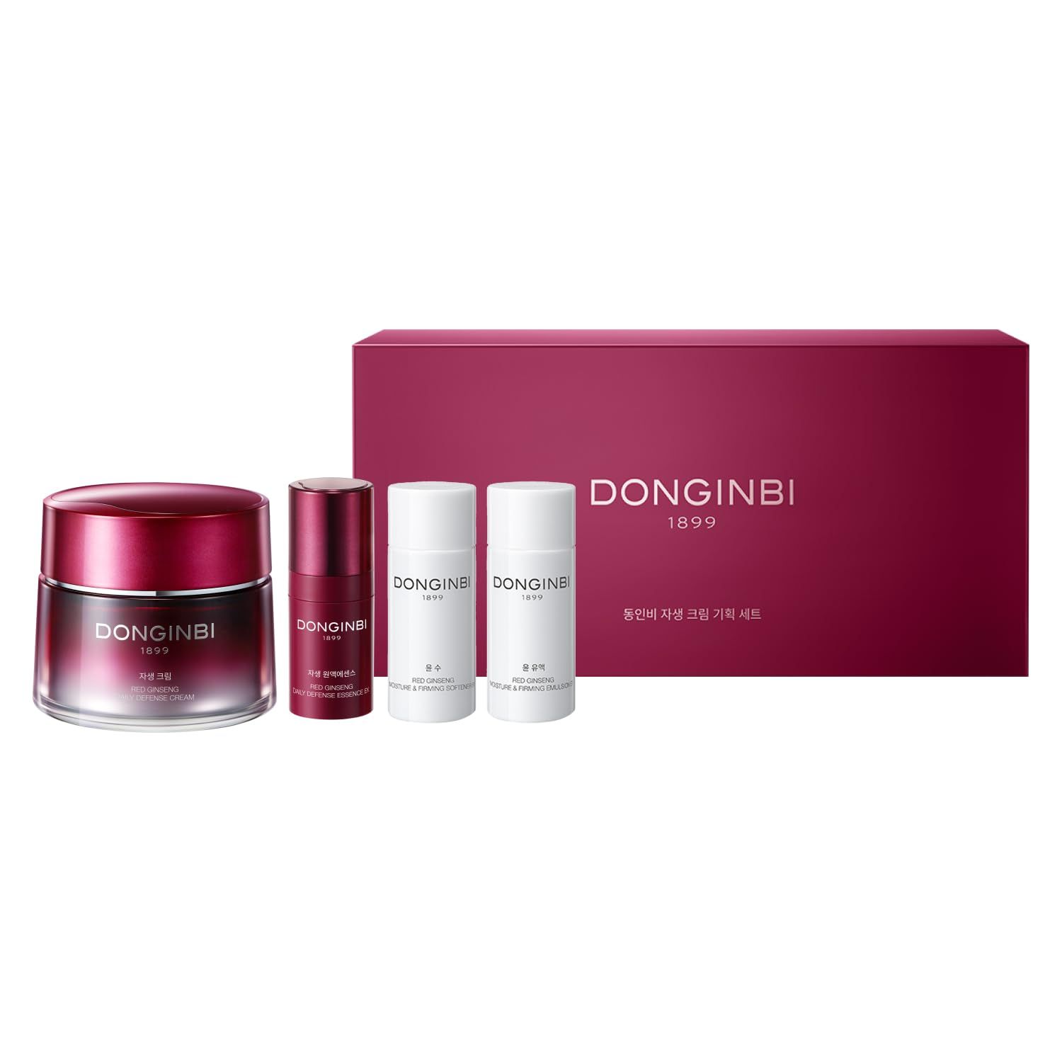 Donginbi Red Ginseng Daily Defense Cream Set - Easter Basket Essentials, Improved Skin Environment, Korean Ginseng Skin Care Set