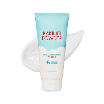 ETUDE Baking Powder Pore Cleansing Foam 5.4 fl.oz.(160ml) (21AD) Multi-Deep Cleansing Foam to Remove Dead Cells, Impurities From Pores and Cleanse Away Makeup