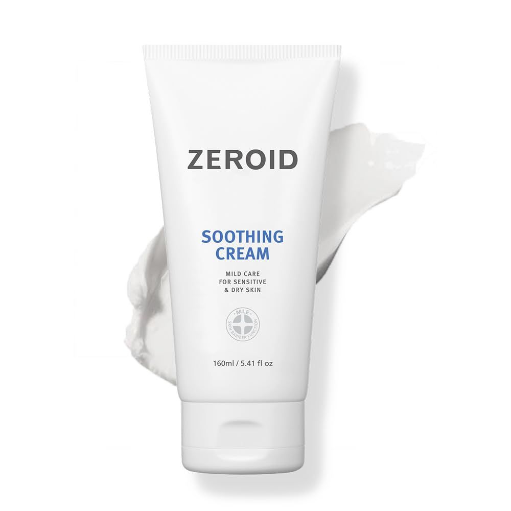 ZEROID Soothing Cream Face Moisturizer for Sensitive Skin Face Cream for Skin Barrier Repair Face Lotion for Soothing &amp; Calming Dermocosmetic Face Cream Korean Skincare 2.7 fl oz (80ml)