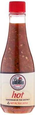 Grub Rockstar Hot Sauce. Hot Sauce made by Grub Rockstar Catering is great to enchance the heat for your favorite dishes. Perfect blend of peppers, goes excellent on the meal of your choice.