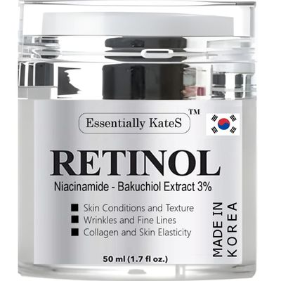 Retinol Moisturizer Cream 50 ml - Face, Eye, Forehead, Crow&#39;s Feet, Dcollet &amp; Neck Cream - Fights Sagging Appearance, Puffiness, Wrinkles and Dark Circles - Hydrating &amp; Lifting - Korean Skincare