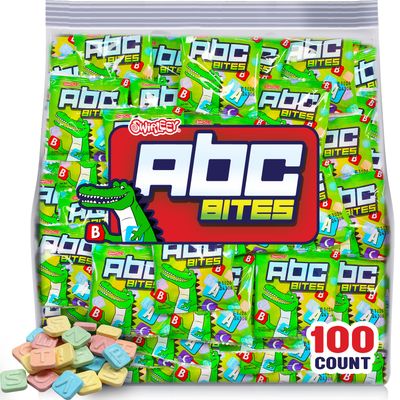 ABC Theme Candies - 100 Count - Pressed Candy Bulk - Fun and Educational Classroom Treats for Students -Individually Wrapped Interactive Learning Candy for Schools, Parties, and Reward Systems