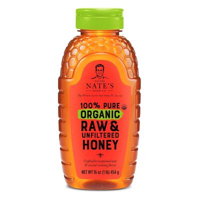Nate&#39;s Organic 100% Pure, Raw &amp; Unfiltered Honey - USDA Certified Organic - 16oz. Squeeze Bottle
