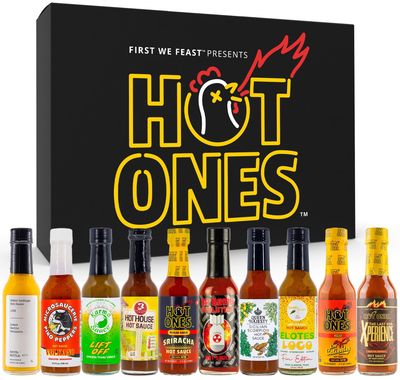 Hot Ones Hot Sauce Challenge Set - Season 26 - Hot Sauce Gift Sets - Hot Sauce Variety Pack - Made with Natural Ingredients - Unique Small Batch Hot Sauce Sampler Gift Set - 5 fl oz Bottles (10-Pack)