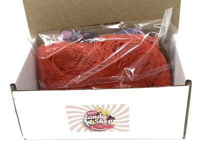 SECRET CANDY SHOP Gustaf&#39;s Licorice Laces, NON-GMO Candy (2lb in a Box) (Strawberry)