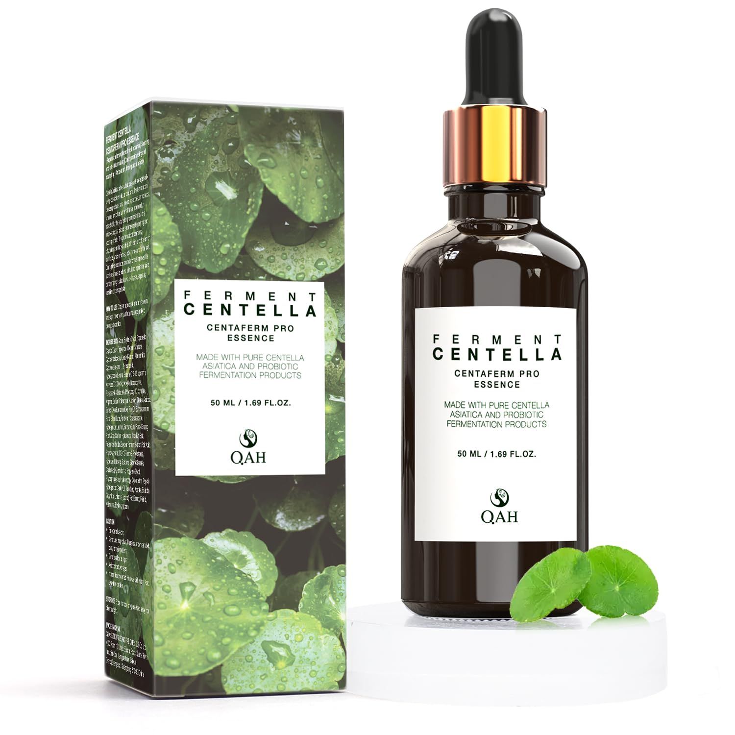 QAH Centella Asiatica Serum Probio CICA Intensive Ampoule, Fermented Centella Asiatica Essence, Hydrating Soothing Skincare Ampoule for Sensitive Dry Skin Types 1.69 fl.oz/50ml
