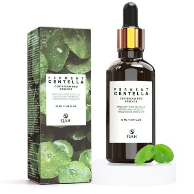 QAH Centella Asiatica Serum Probio CICA Intensive Ampoule, Fermented Centella Asiatica Essence, Hydrating Soothing Skincare Ampoule for Sensitive Dry Skin Types 1.69 fl.oz/50ml