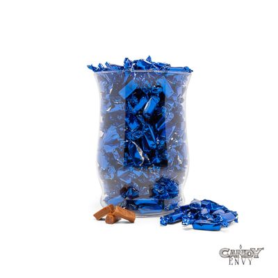 Candy Envy - Navy Blue Wrappers Individually Wrapped - Toffee Milk Caramels - 2 Pound Bag - Approx. 190 Pieces