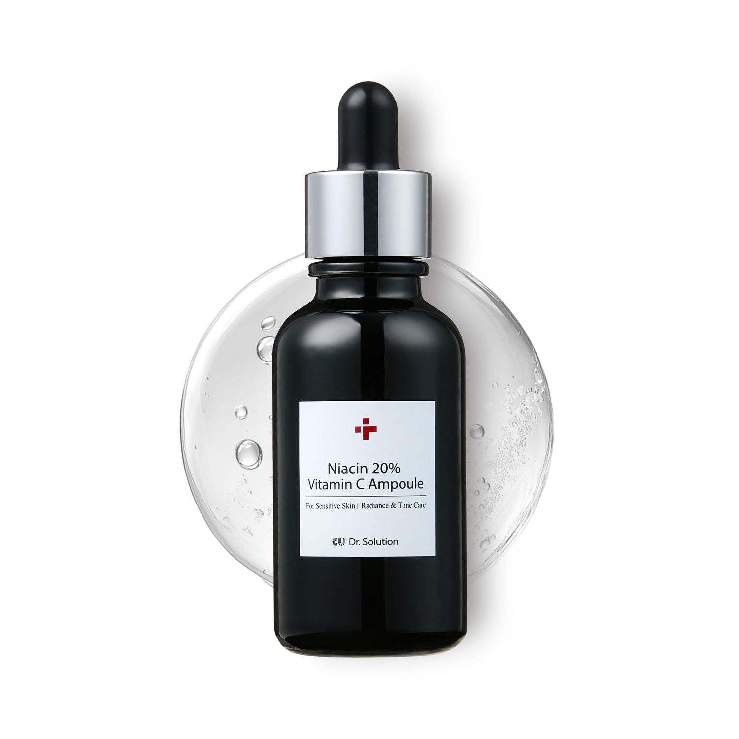 CU Dr. Solution Niacinamide 20% Vitamin C Ampoule - Korean Skin Care with Niacinamide, Glutathione, Hyaluronic Acid, Adenosine, Panthenol for Skin Elasticity and Moisturizing, 30g (1.01 Fl. Oz)