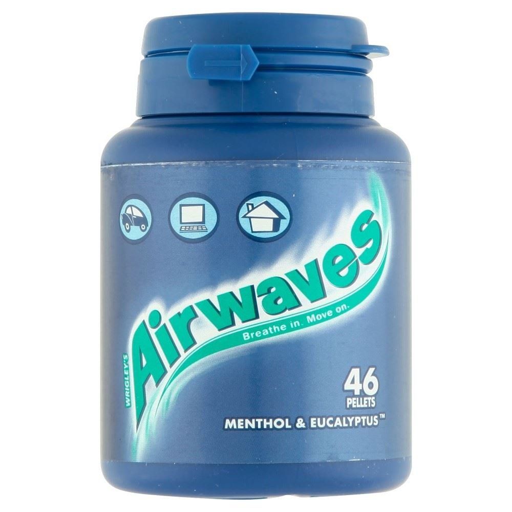 Wrigley&#39;s Airwaves Sugarfree Gum - Menthol &amp; Eucalyptus (46 per pack) - Pack of 2