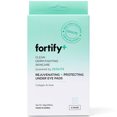 Fortify 9-in-1 Korean Under Eye Pads with Zeolite - Anti Dark Circles &amp; Puffy Eyes Treatment, Dermatologist Tested - Hydrating &amp; Anti-Aging Eye Patches - Natural Clean Beauty - 5 Pairs