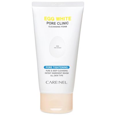 Korean Face Wash Foaming Facial Cleanser - Egg White Pore Clinic - K Beauty Skin Care Clean &amp; Clear wipes Oil Moisturizer - Acne Cleaning Treatment for sensitive oily for Women, men