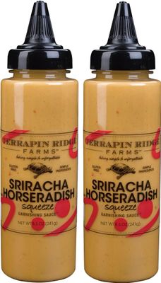 Terrapin Ridge Farms Sriracha Horseradish Garnishing Sauce - Two 8.5 Ounce Squeeze Bottles