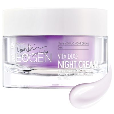 NEOGEN x JOAN KIM Vita Duo Night Cream (50 g / 1.76 Oz) - Hydrating &amp; Cooling &amp; Relaxing Night Cream with Vitamin E and Lavender - Korean Skin Care