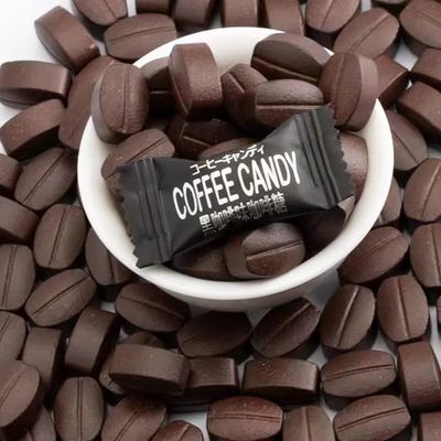 Asian Specialty Sweets Coffee Bean Shape Hard Candies with Black Coffee Flavor 200 pcs