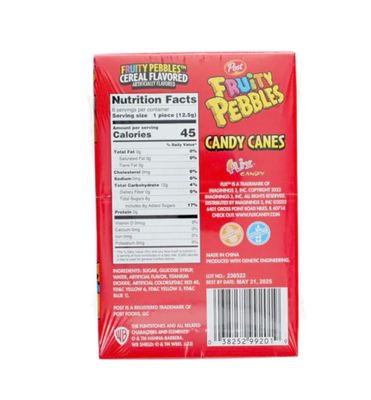 Post Fruity Pebbles, Pebbles Cereal Flavored Candy Canes - 2.64oz/6ct (1)