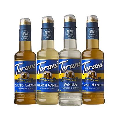Torani Sugar Free Syrup, Coffeehouse Variety Pack, 12.7 Ounce (Pack of 4)