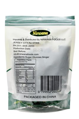 Nirwana Ginger Candy - Individually Wrapped for Nausea Relief, Freshness &amp; Motion Sickness Support - Bulk Candy for Travel, Pregnancy, and Everyday Enjoyment 125G/4.02 oz Original Flavour (1pack)